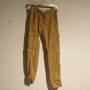 Beige cargos regular fit